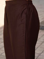 Coco Color Chinon Solid Flared Kurta Set With Sequinns Dupatta