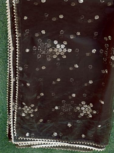 Coco Color Chinon Solid Flared Kurta Set With Sequinns Dupatta