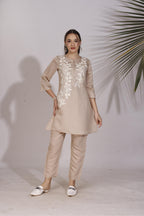 Embroidered Tunic With Trousers Co-Ords