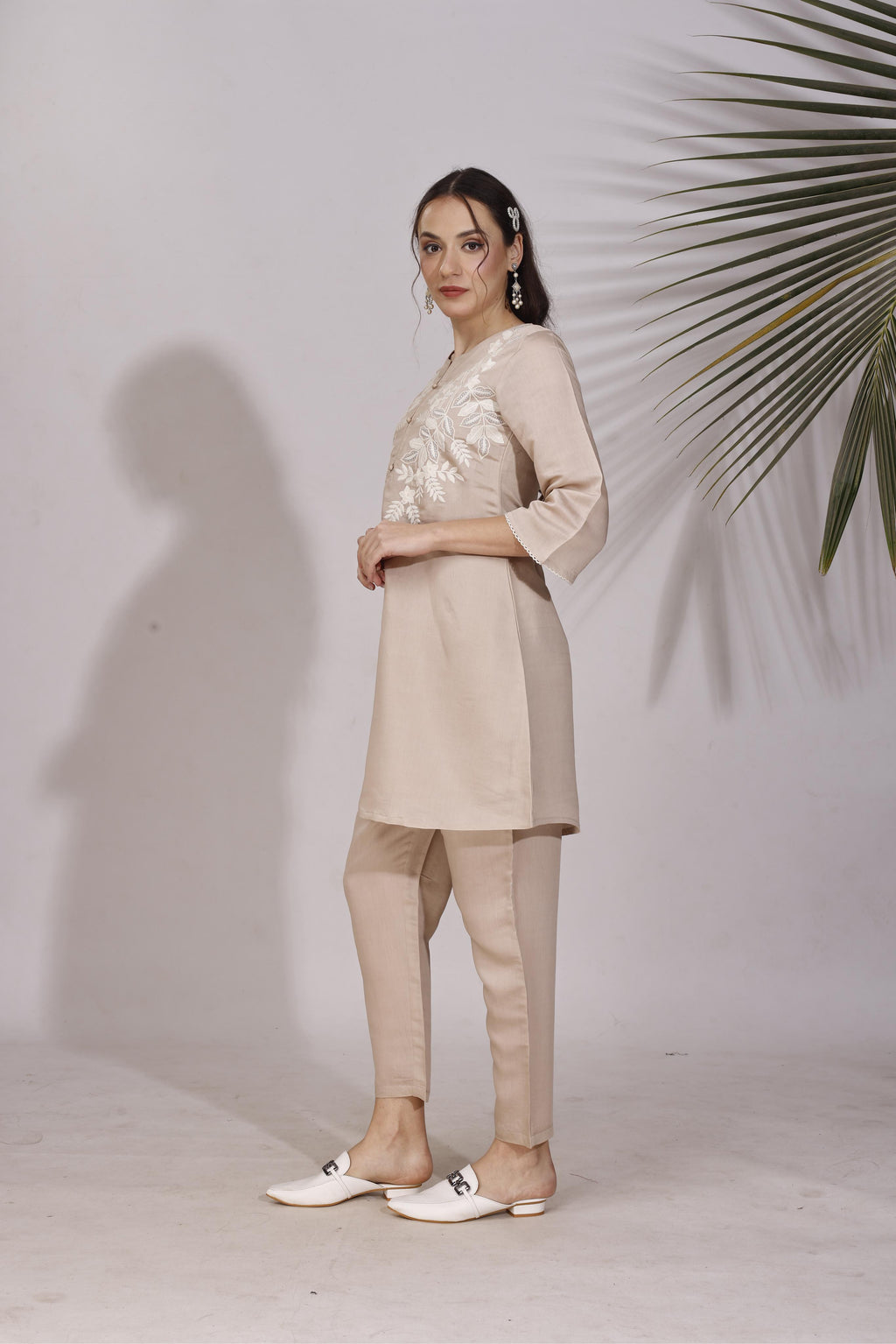 Embroidered Tunic With Trousers Co-Ords