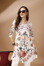 Embroidered Tunic With Trousers Co-Ords