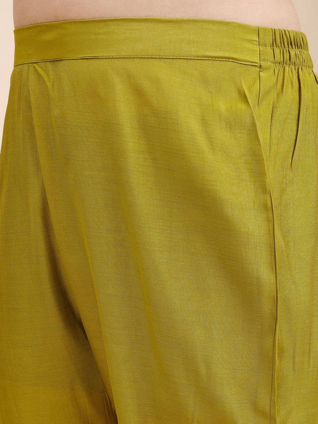 Tikhi Imli Green color silk blend with multi thread embroidered tunic and trouser Co-ord Set