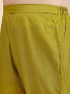 Tikhi Imli Green color silk blend with multi thread embroidered tunic and trouser Co-ord Set