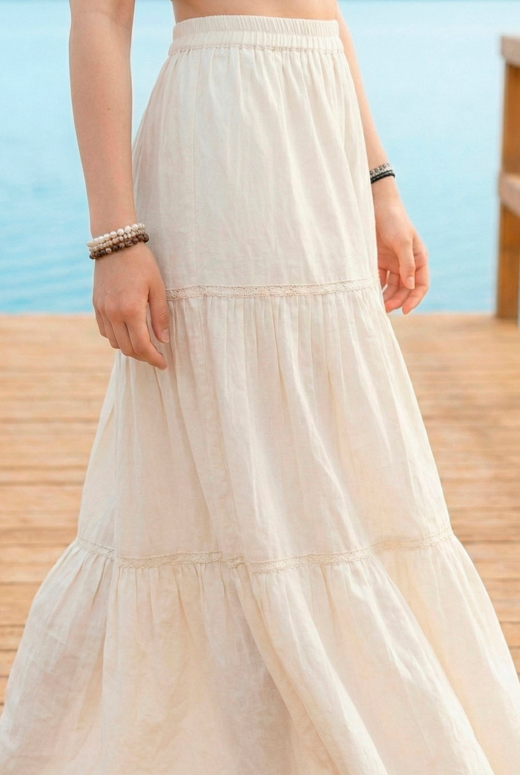 Sleeveless Halter Neck Red Kurti with Sharara and Stylised Back Dori Design