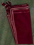 Maroon Viscose Rayon With Strap Flared Kurta Set