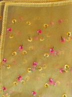 Yellow Cotton With Multi Thread Embroidered Kurta Set