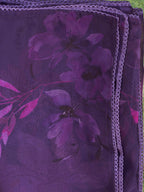 Dark Purple Cotton Blend With Tonal Thread Embroidered Kurta Set