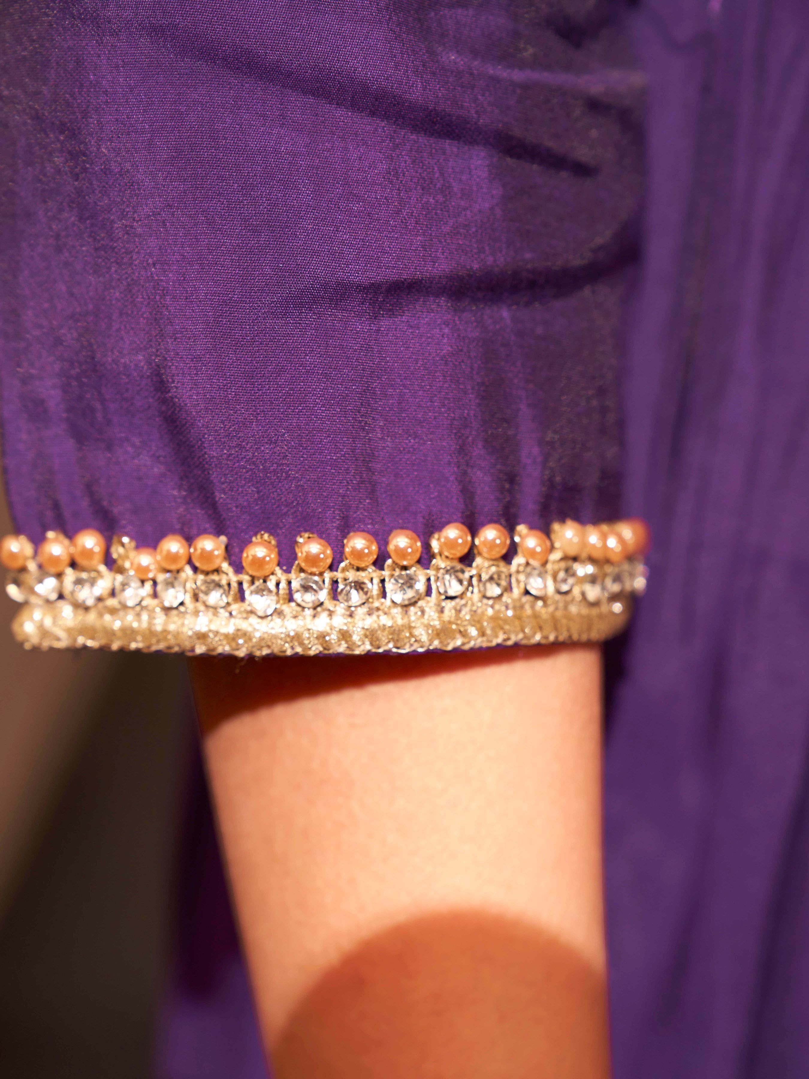 Empire Beads and Stones Anarkali Kurta With Trousers & Dupatta