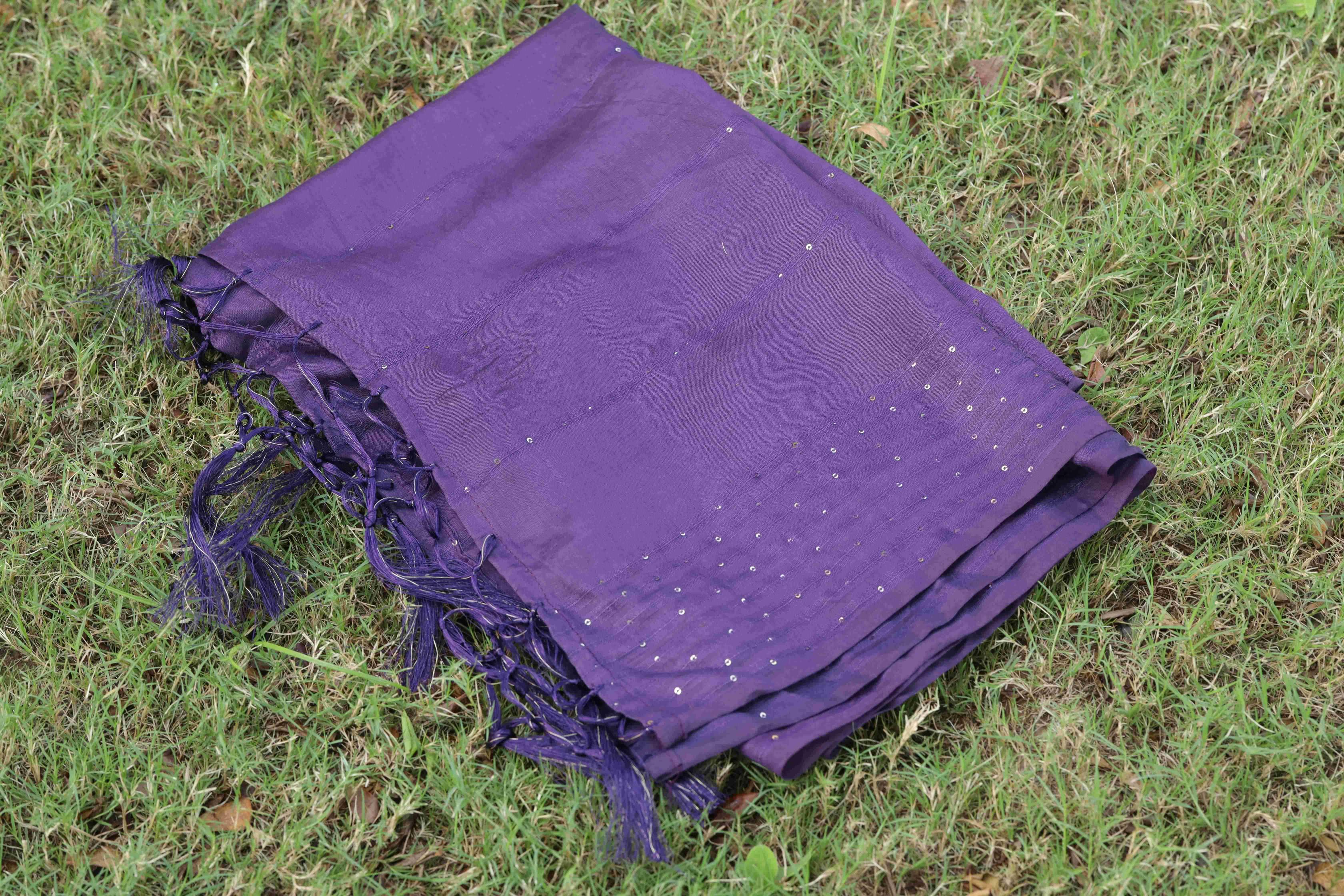 Purple Black Zari Work Kurta Set