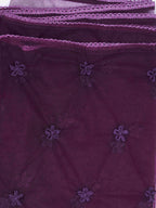 Wine Silk Blend Tonal Thread Embroidered Straight Cut Kurta Set