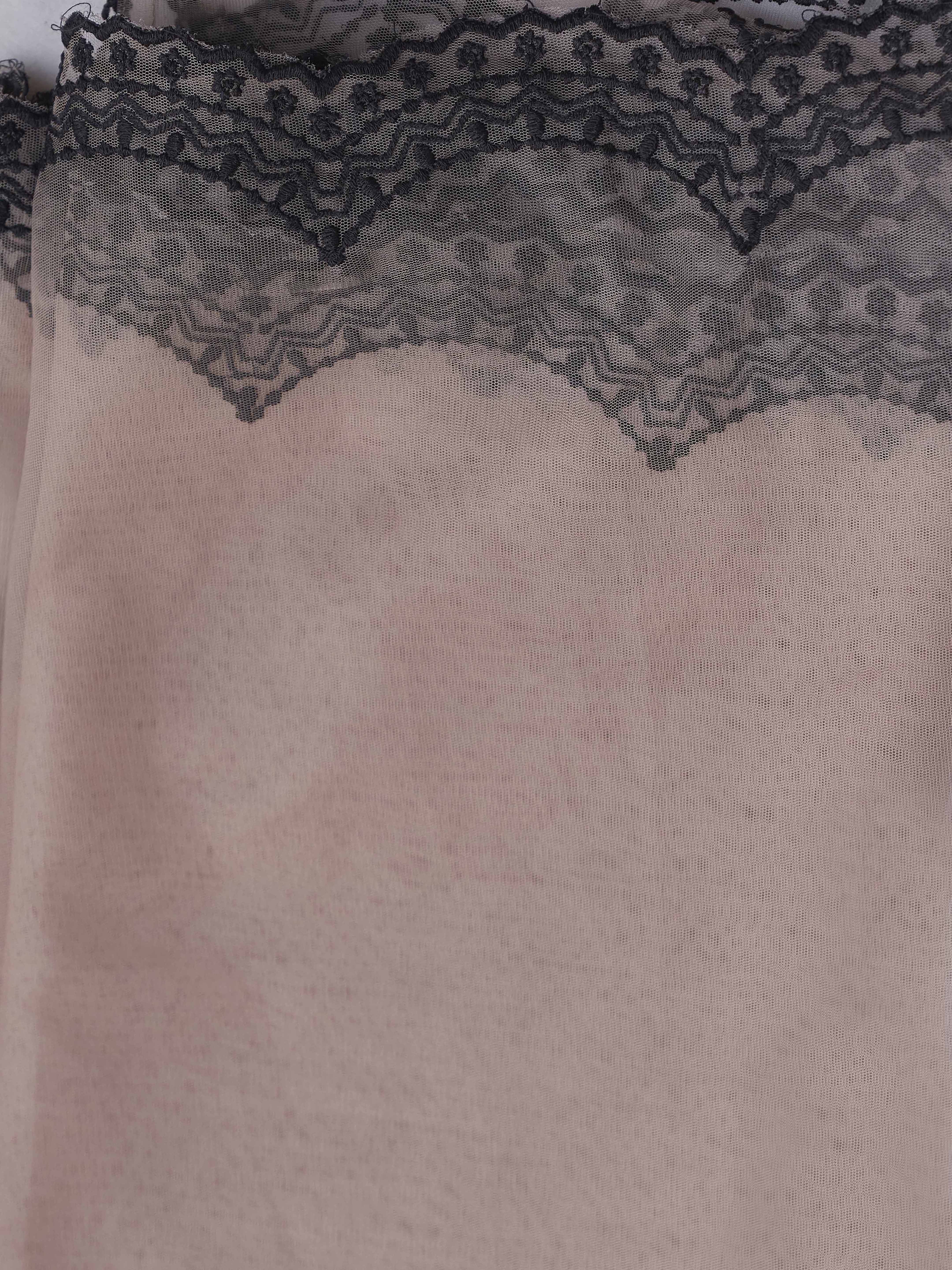 Nude Color Georgette With Black Thread Embroidery Flared Kurta Set