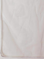 Beige Cotton Gathered Kurta Set With Dupatta & Yoke Embroidery