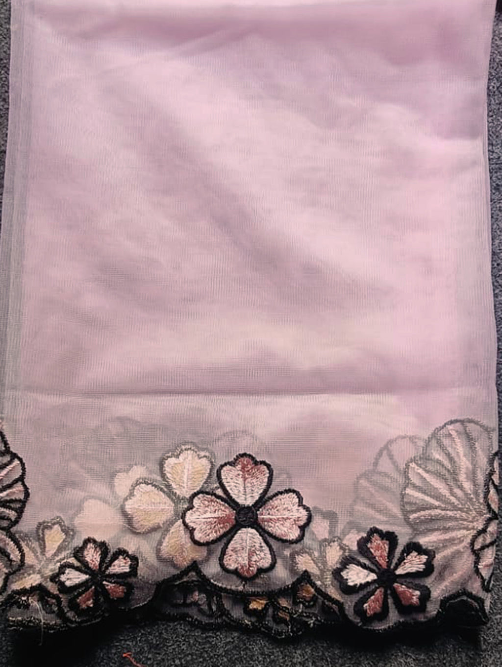 Pink color pure cotton with thread work embroidered A-line kurta & farsi pant with dupatta set