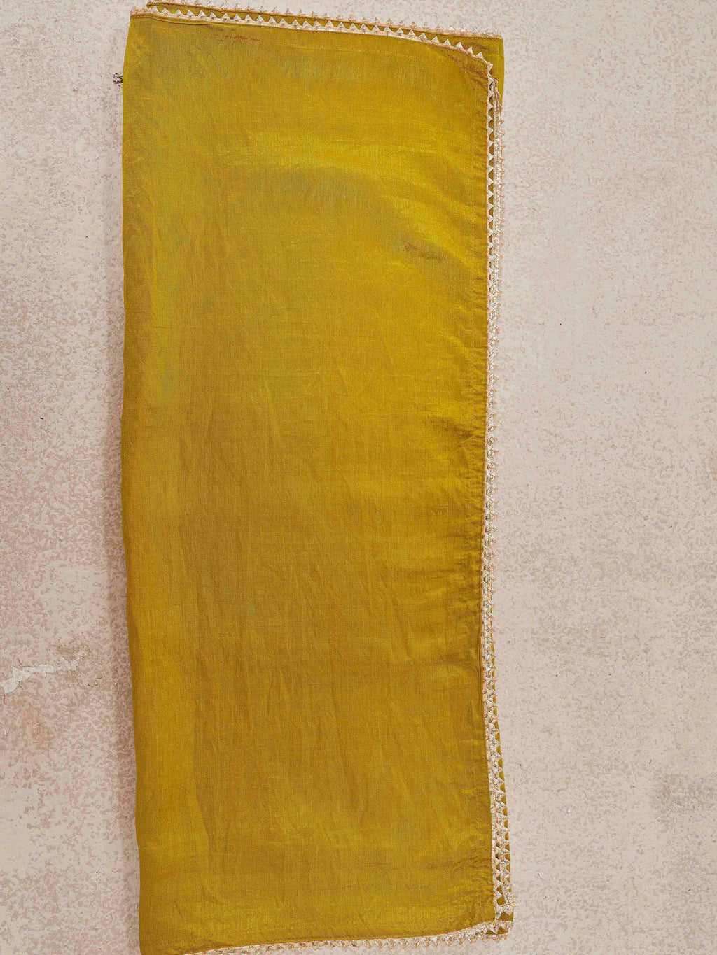 Mustard & Teal color silk blend angrkha style kurta & A-line plazzo with dupatta set