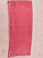 Dark peach color silk blend angrkha style kurta & A-line plazzo with dupatta set