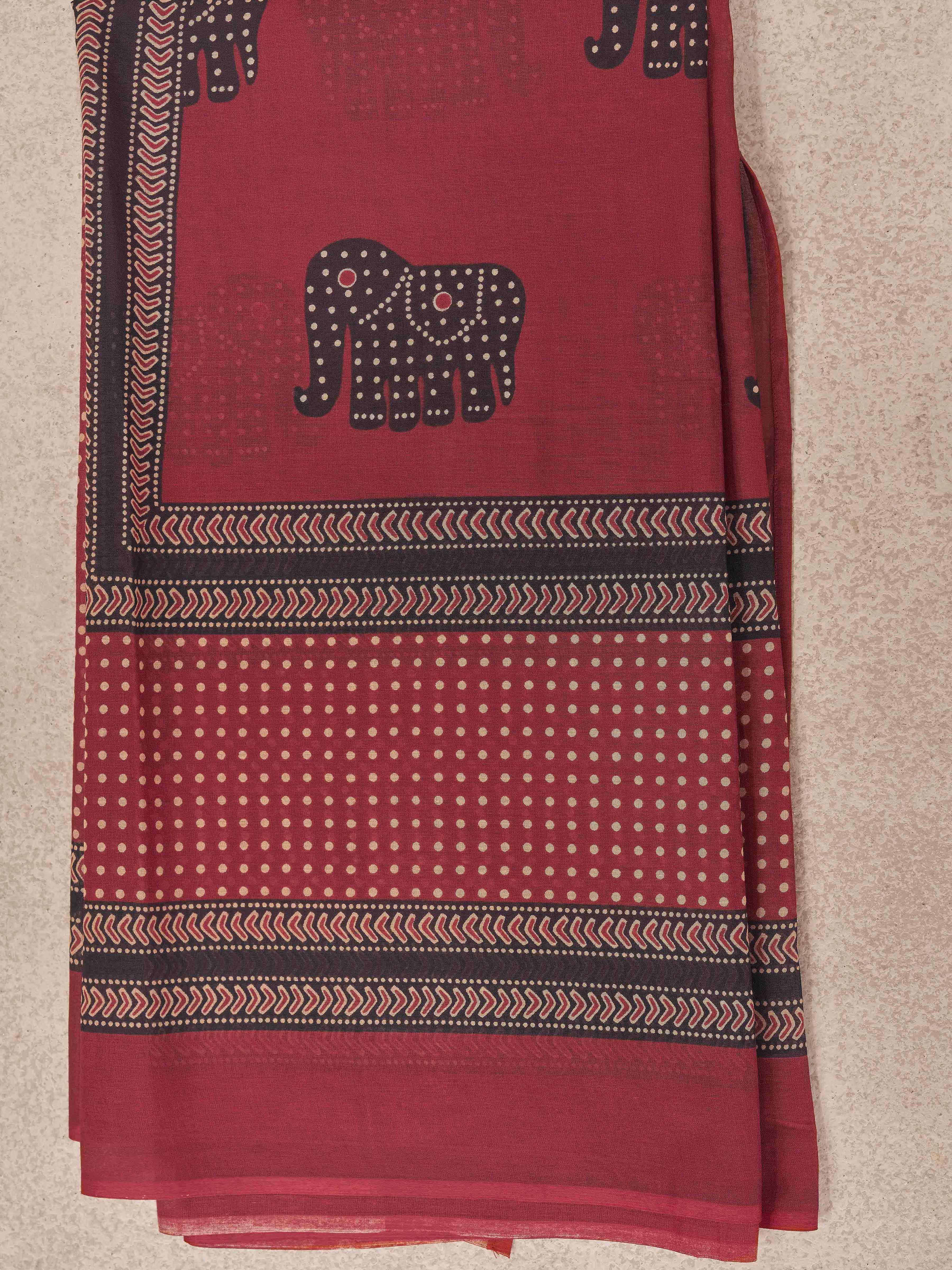 Black color silk blend solid kurta & a-line plazzo with printed dupatta set