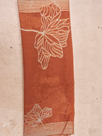 Golden brown color silk blend with yoke trim A-line kurta & plazzo with brocade dupatta set