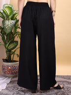 Black color rayon plazzo