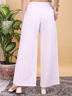 White color rayon plazzo