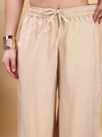 Beige color rayon plazzo