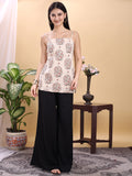 Black color rayon umbrella plazzo