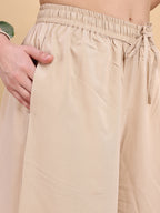 Beige color rayon umbrella plazzo