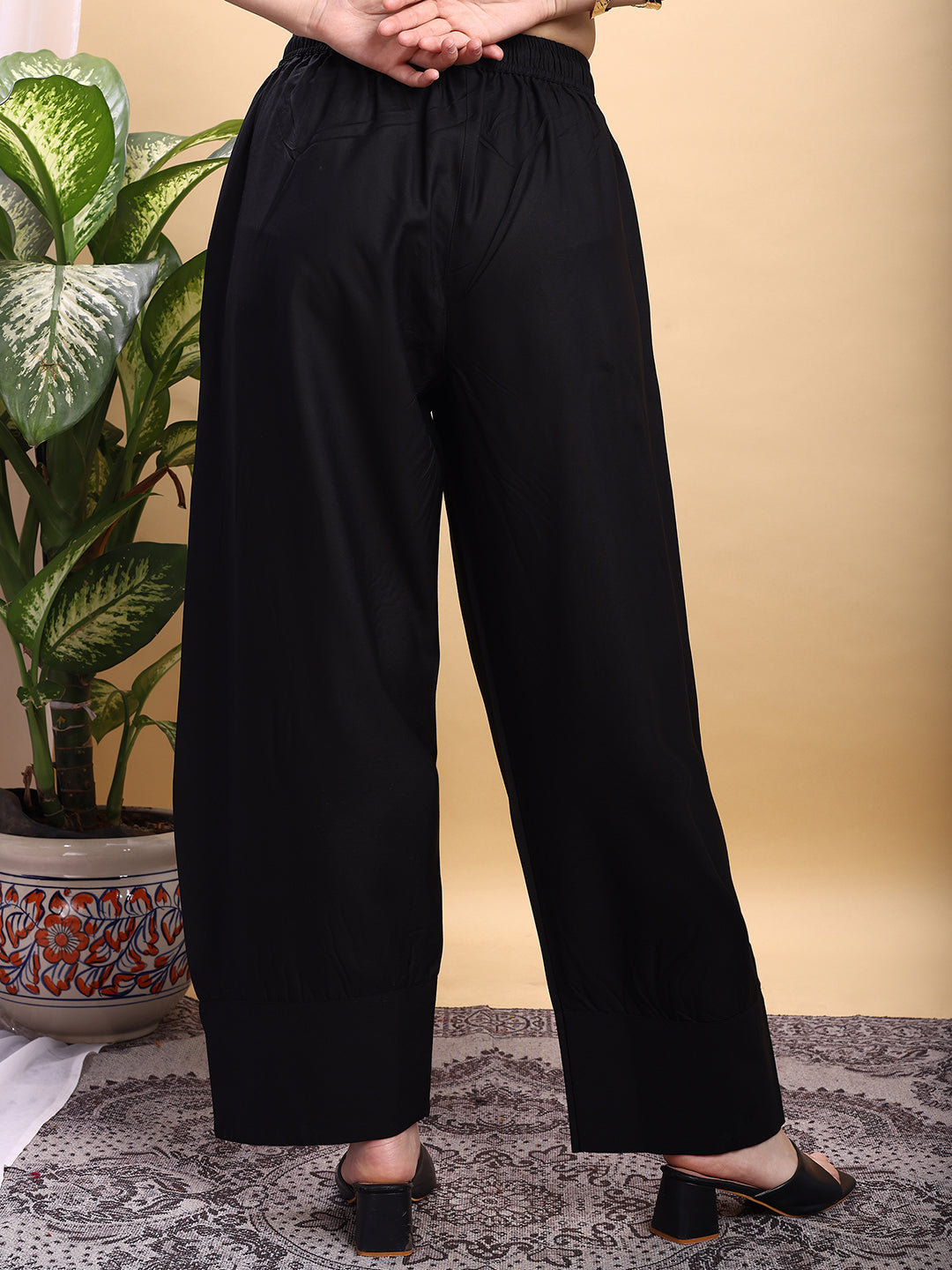 Black color rayon farshi salwar