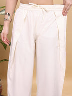 Off white color rayon farshi salwar