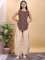 Beige color rayon farshi salwar