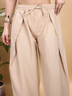 Beige color rayon farshi salwar