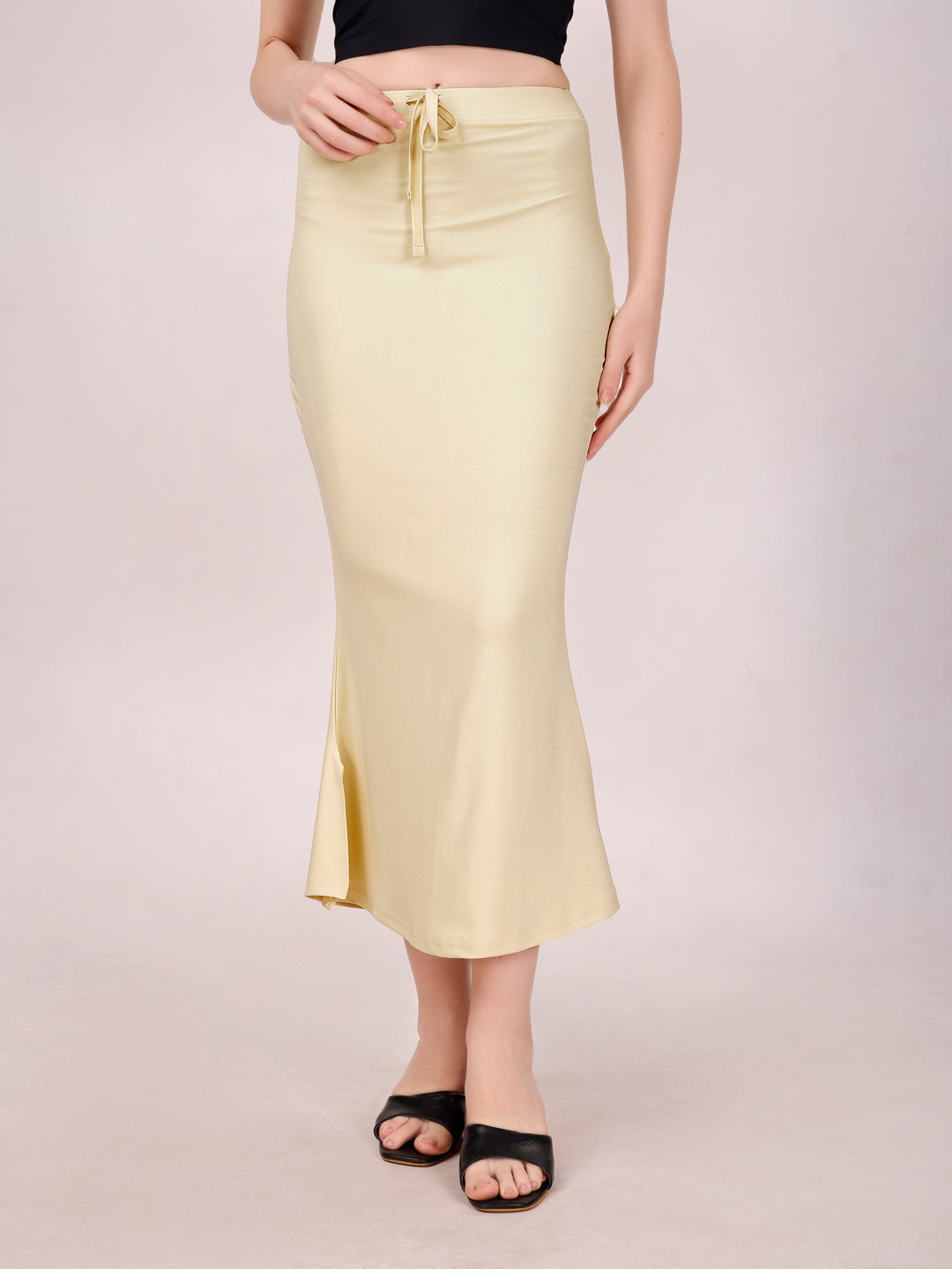 Beige Lycra Shapewear Saree Petticoat