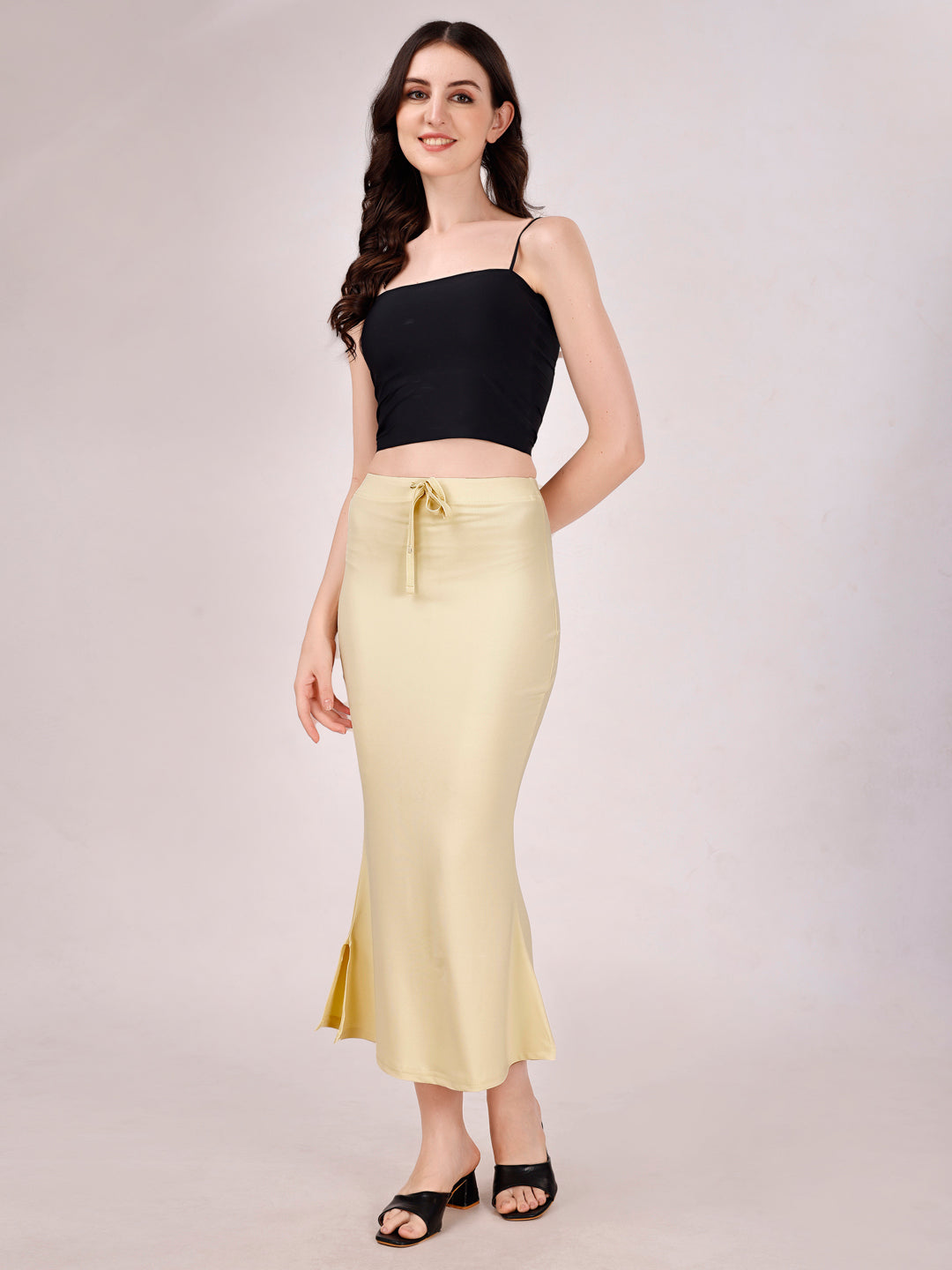 Yellow saree shape wear, Saree Petticoat