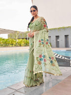 Floral Chiffon Saree