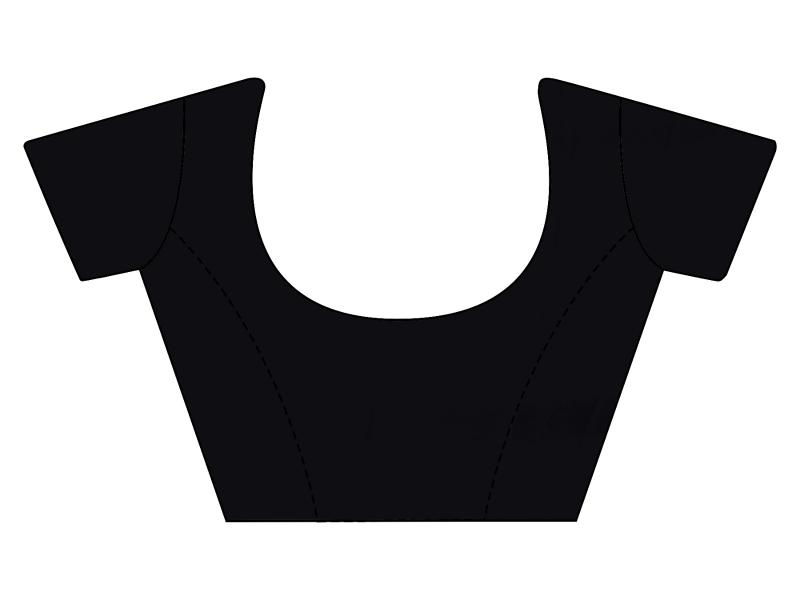 Black Colored Sequinned Kaftan Saree with Belt with Unstitched Blouse