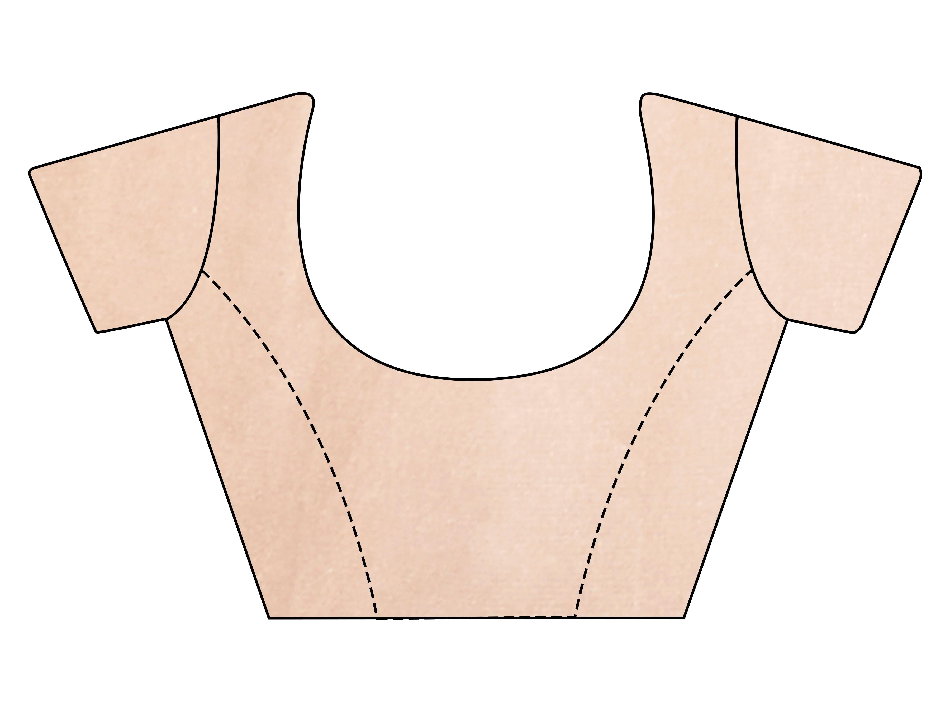 Peach colored designer sequinned kaftan saree with belt and embellished border