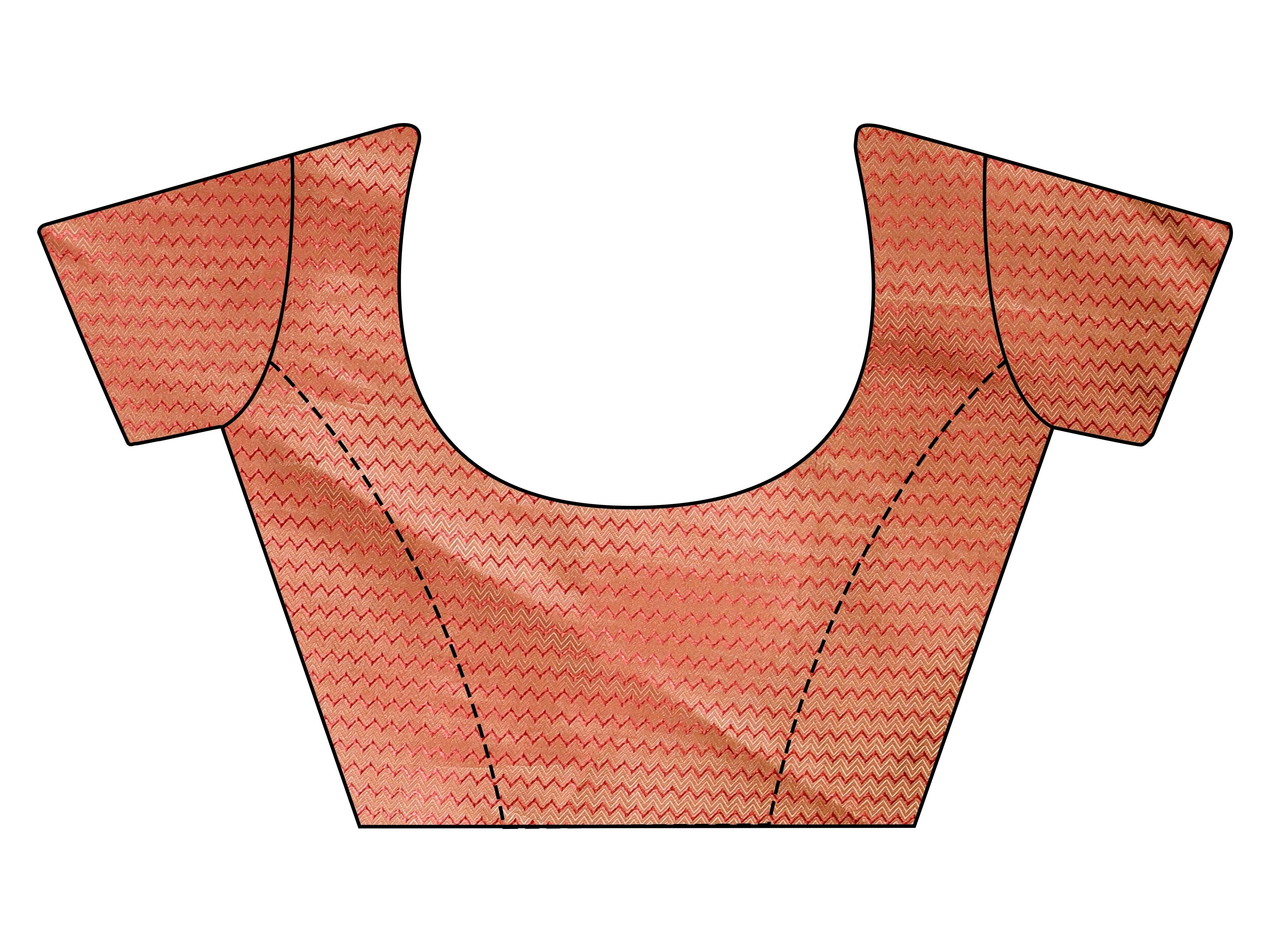 Pink colored crushed organza saree with designer lace and brocade blouse