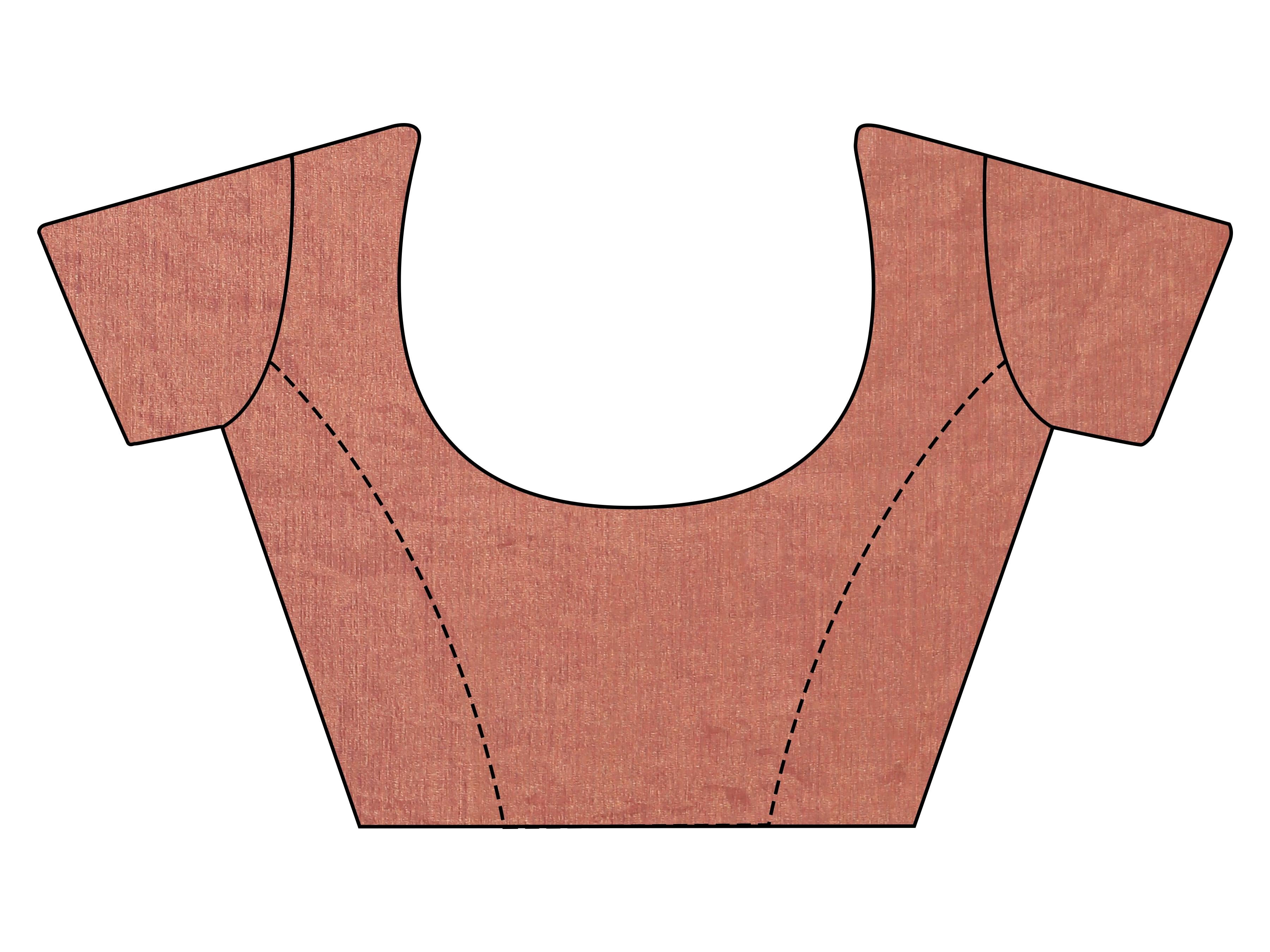 Two tone pink colored satin chiffon saree with tassles on pallu