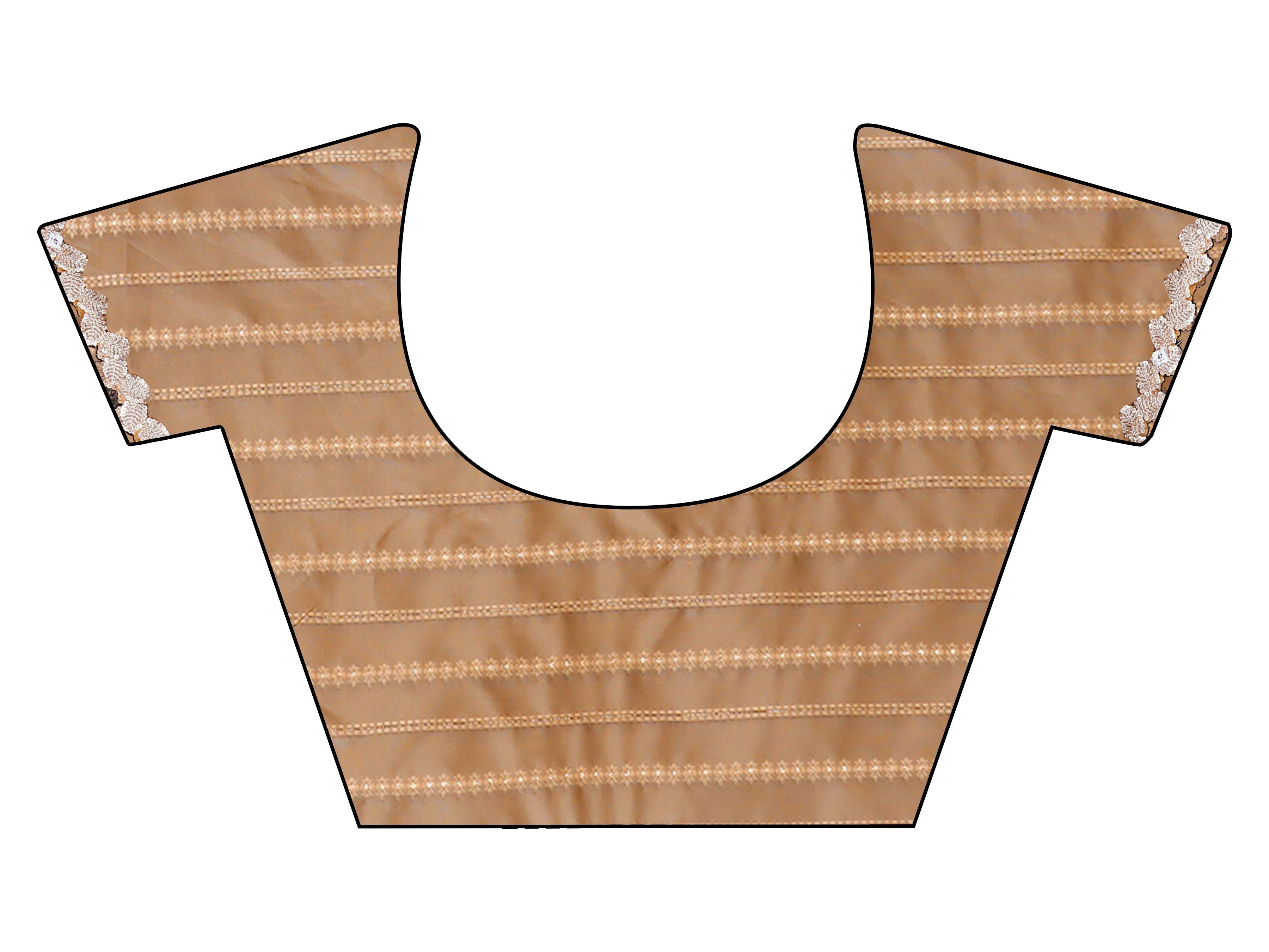 Two toned olive green and gold colored jimmy choo saree with brocade blouse and embroidered lace