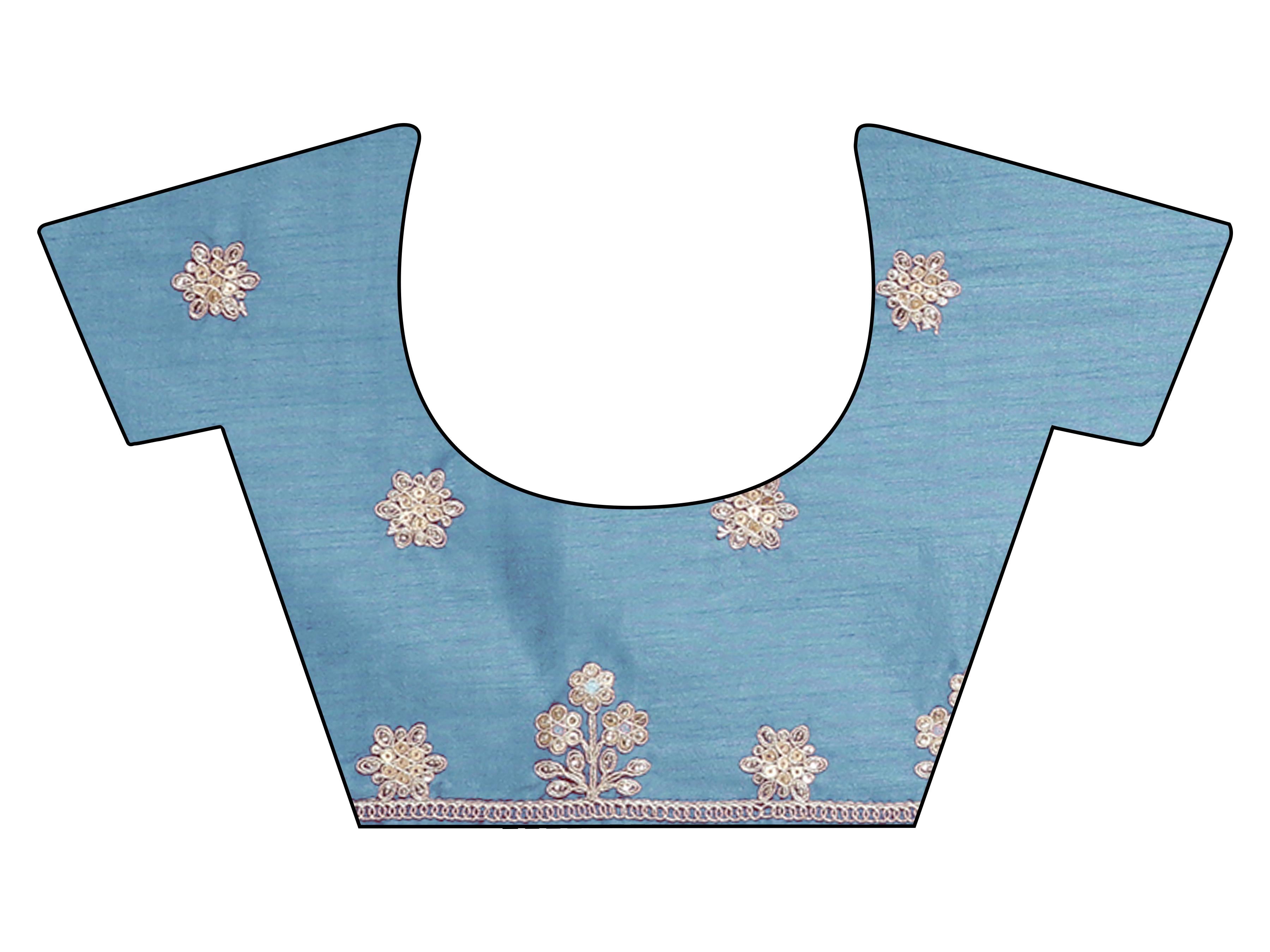 Pink colored embroidered net saree