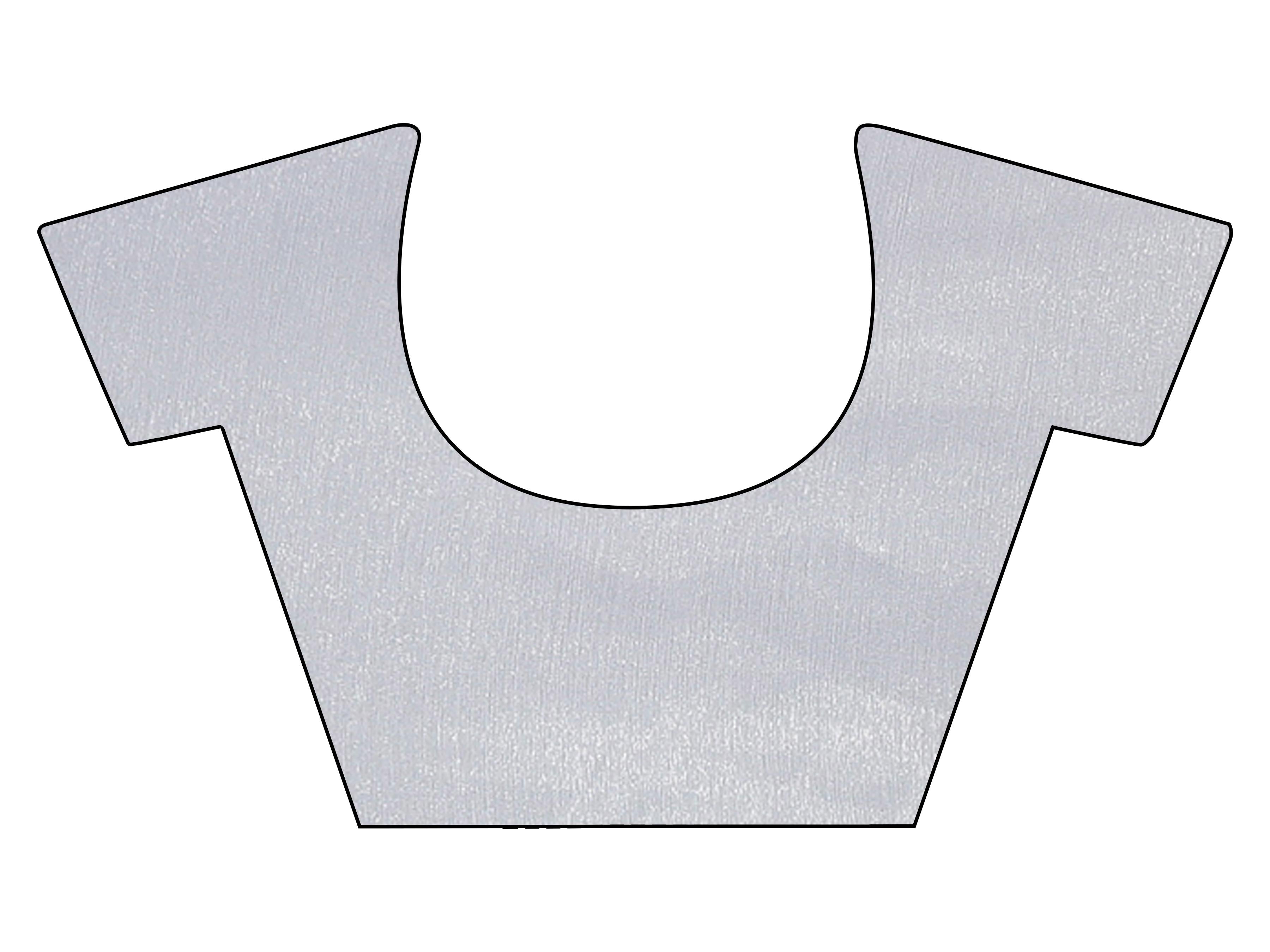 Light grey Colored Polyester Saree with Hand Print and Scalloped Border with Unstitched Blouse