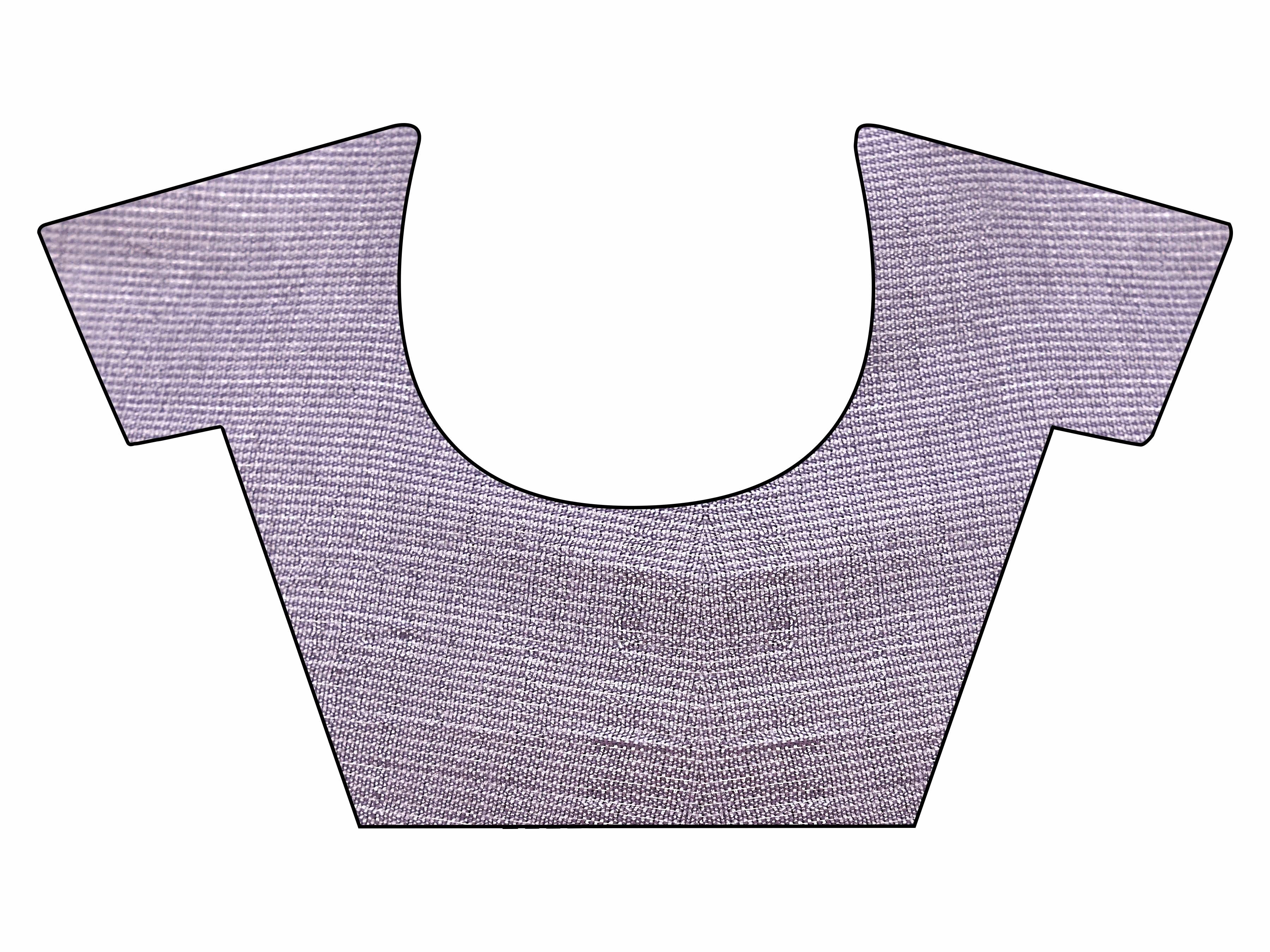 mauve colored saree with mirror embroidery on pallu and scalloped border