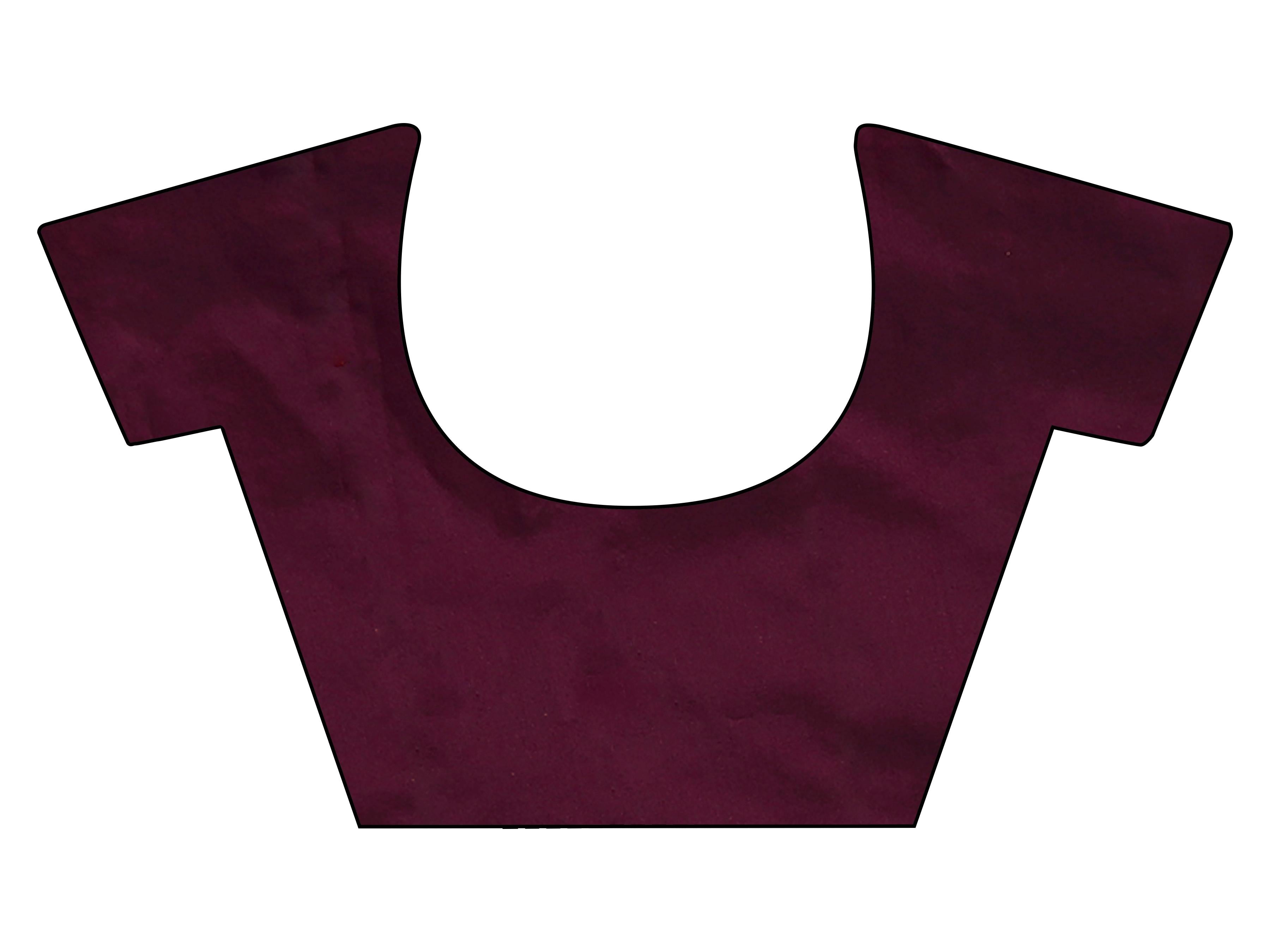 maroon colored saree with mirror embroidery on pallu and scalloped border