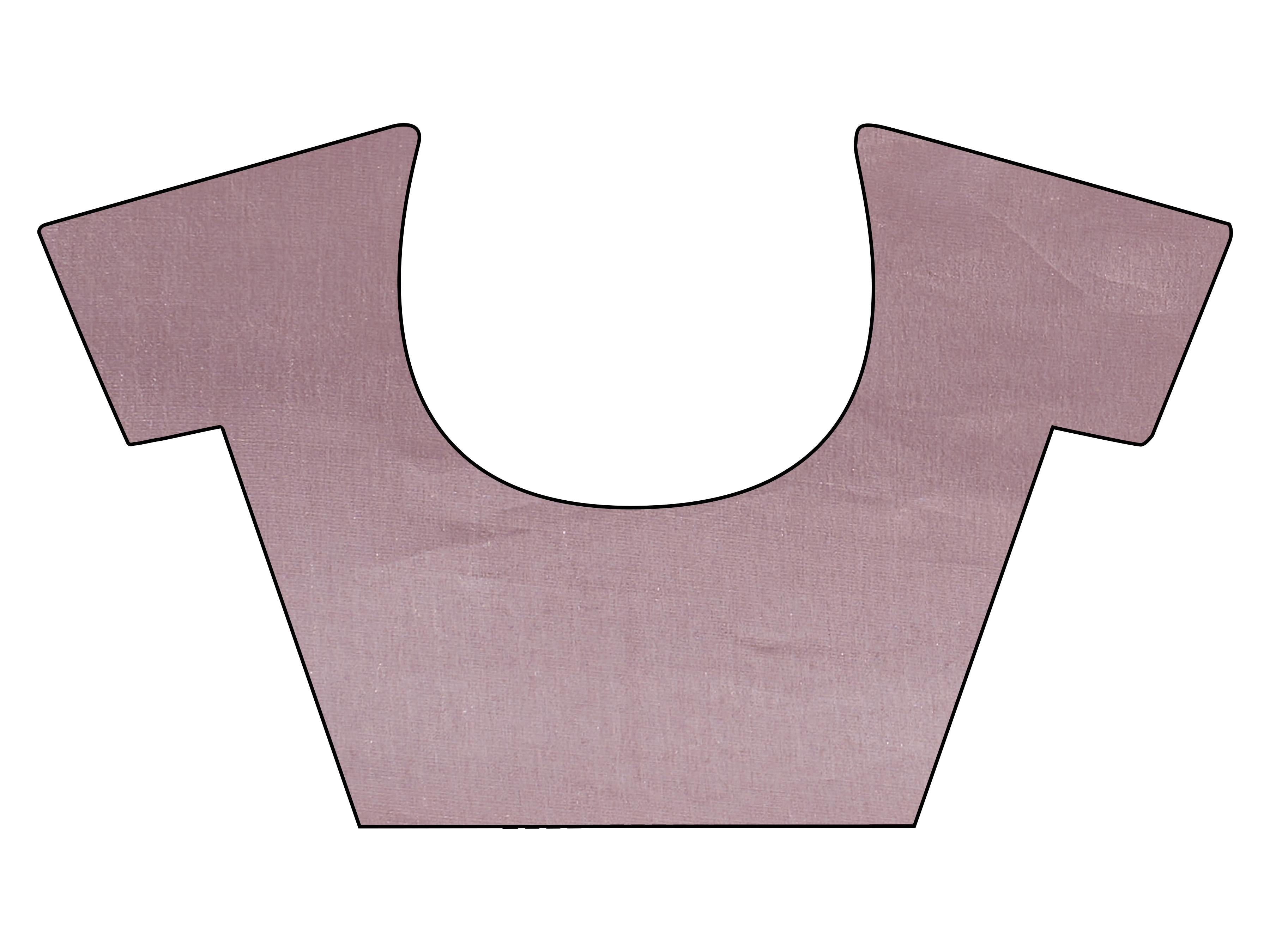 Mauve colored crunchy saree with mirror embroidery on pallu and scalloped border