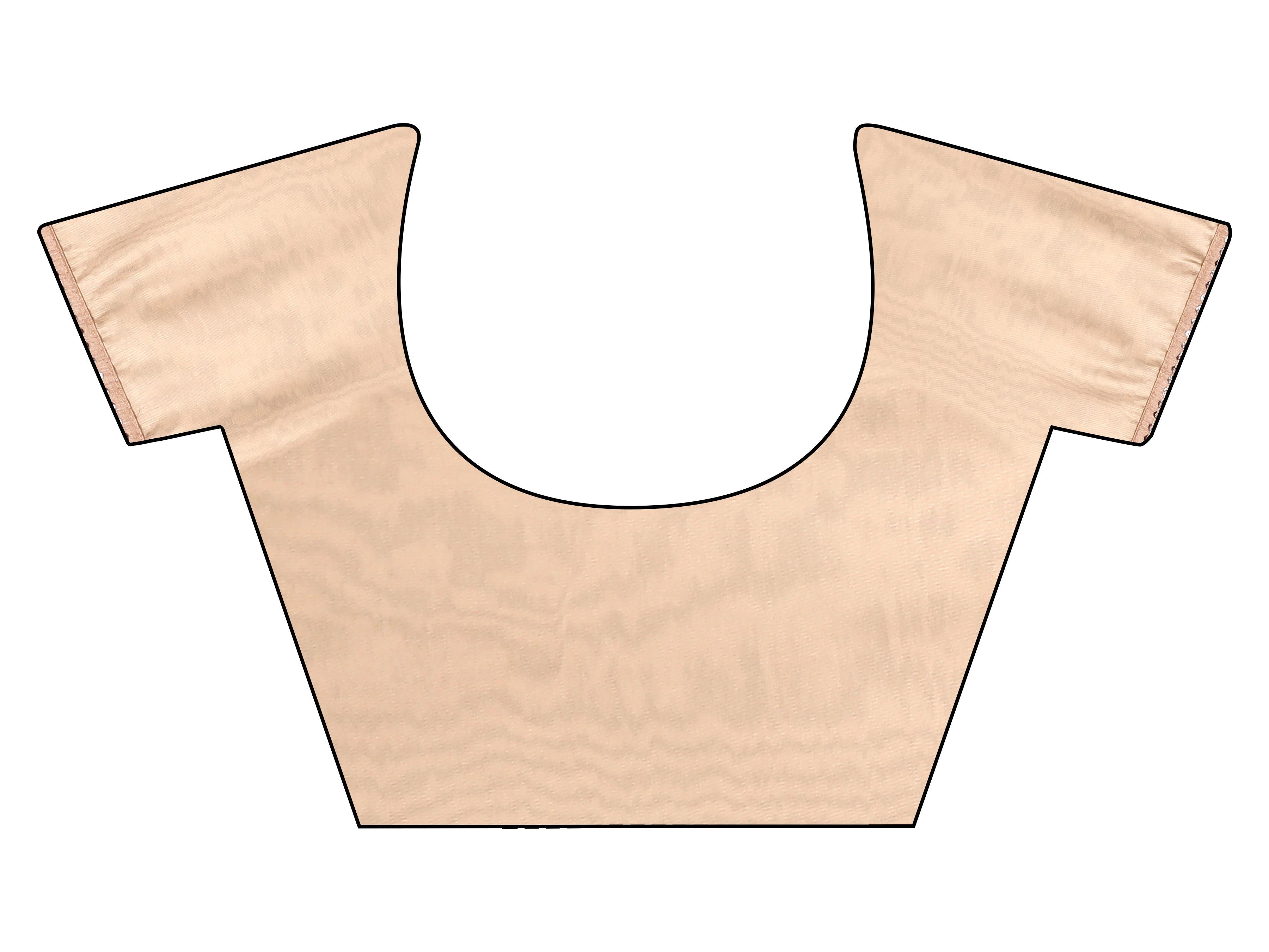 Ready to wear beige colored jimmy choo saree with embellished lace