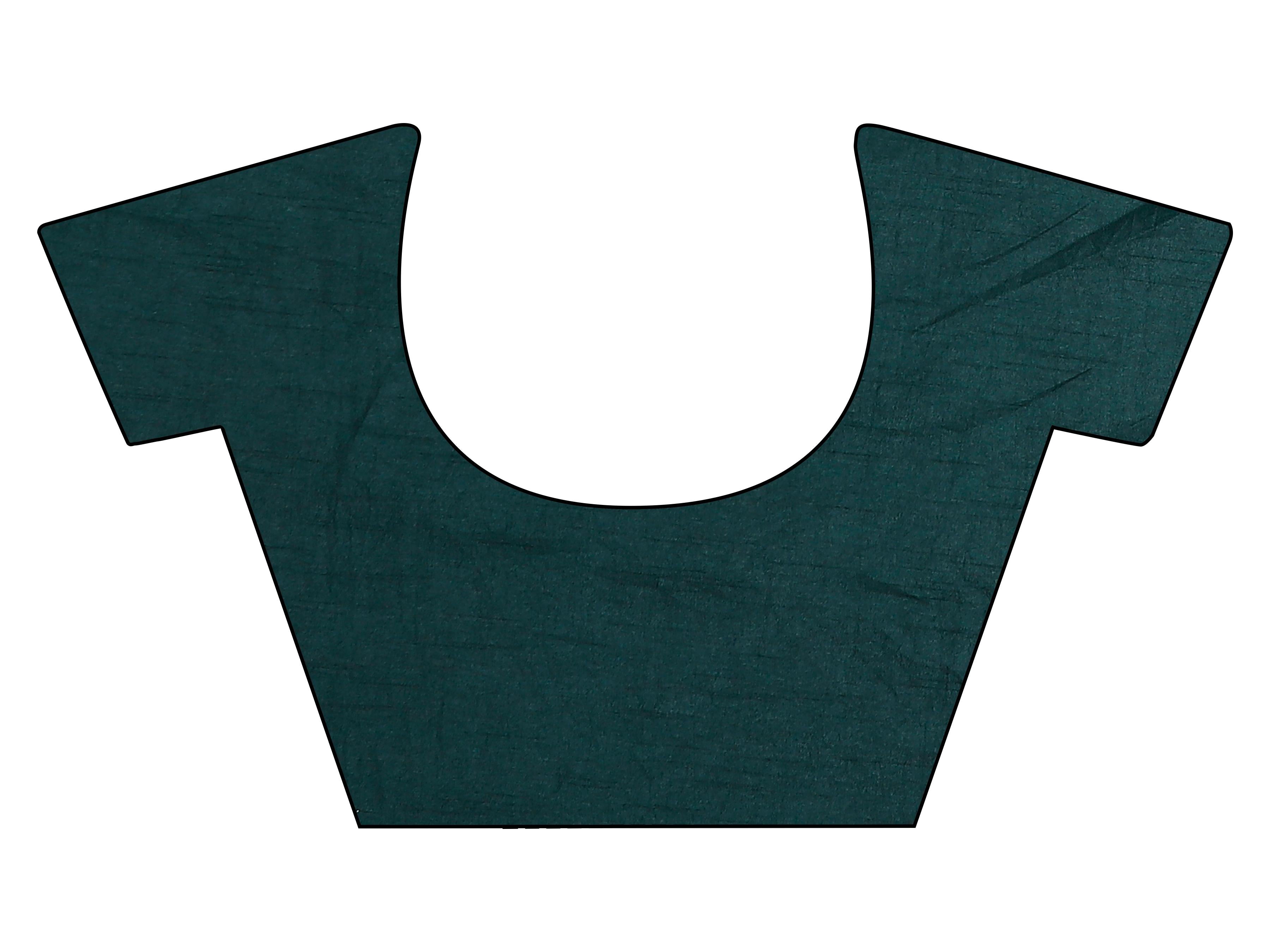 Green colored embroidered net saree with scalloped border