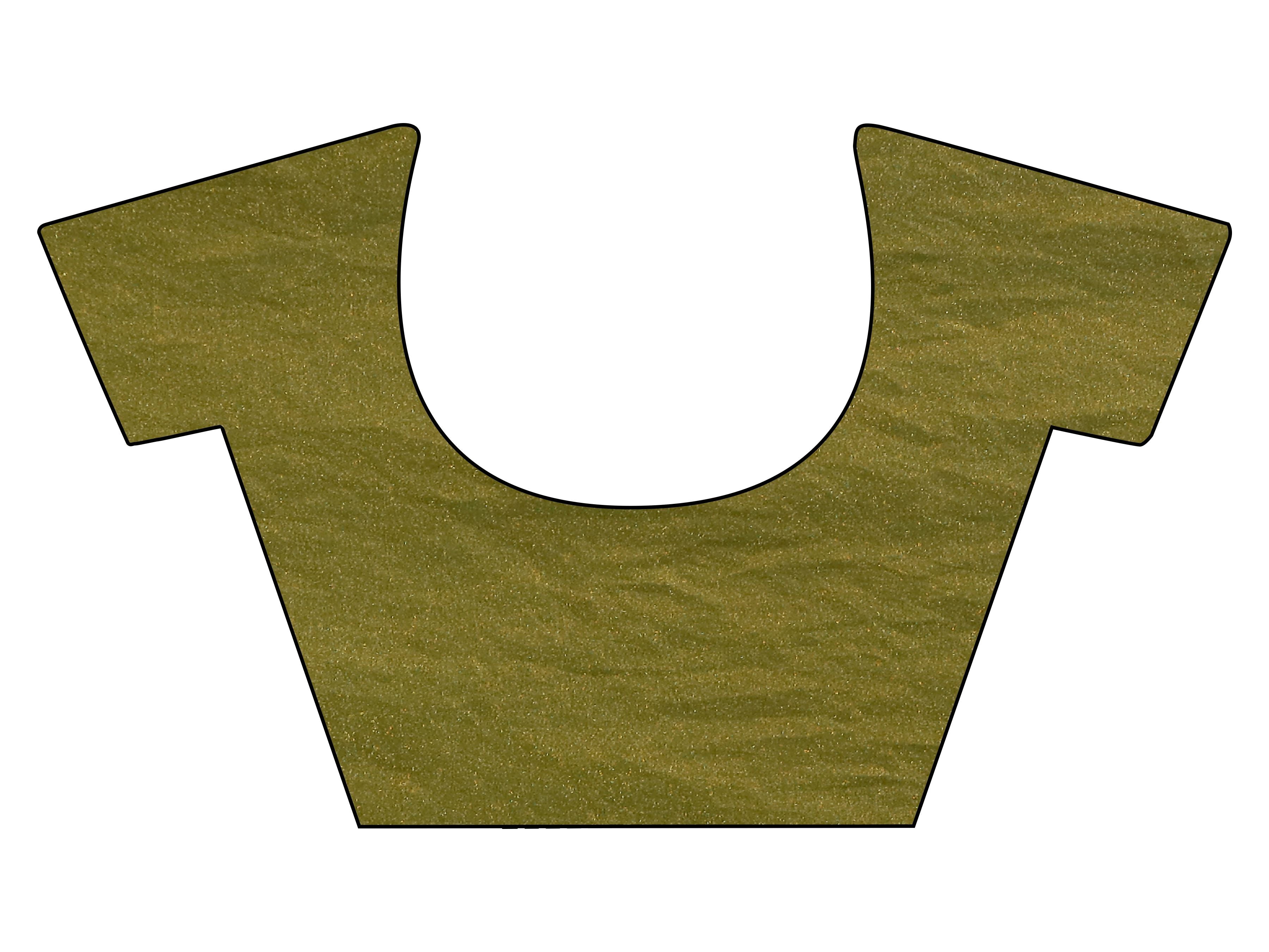 Two tone green and gold colored shimmer saree with swaroski border