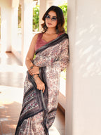 Ready to wear bagru print art silk saree