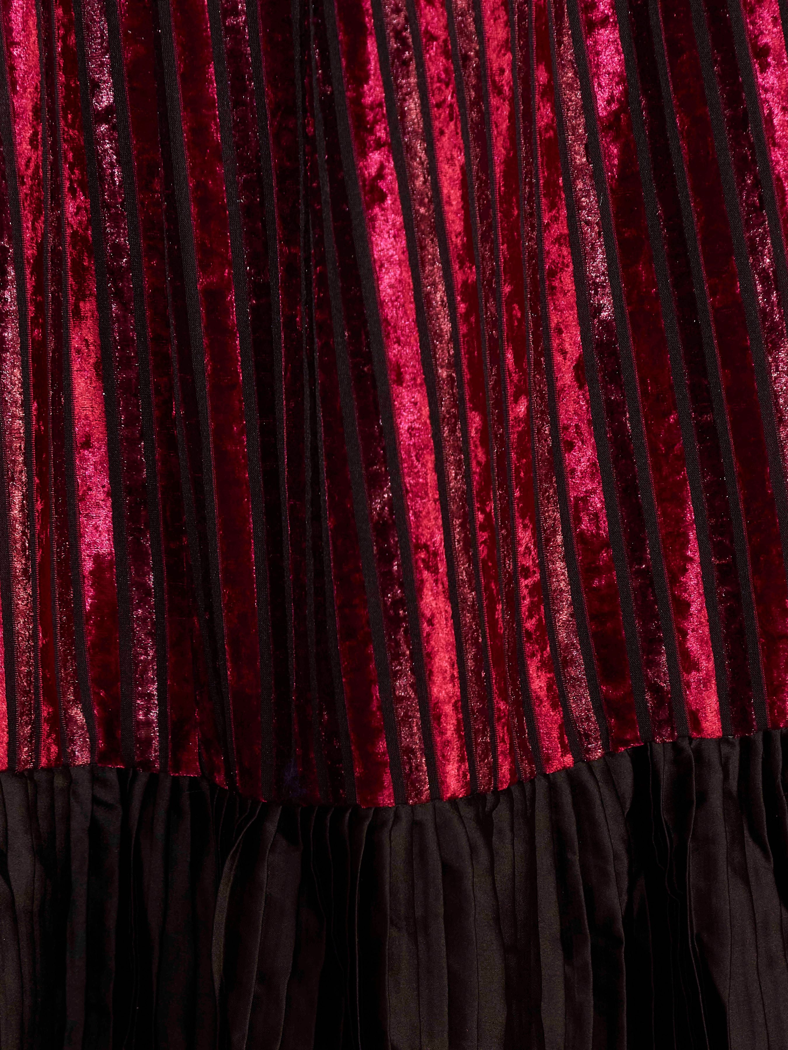 Ready To Wear Black & Maroon Velvet Bollywood Saree with Unstitched Blouse