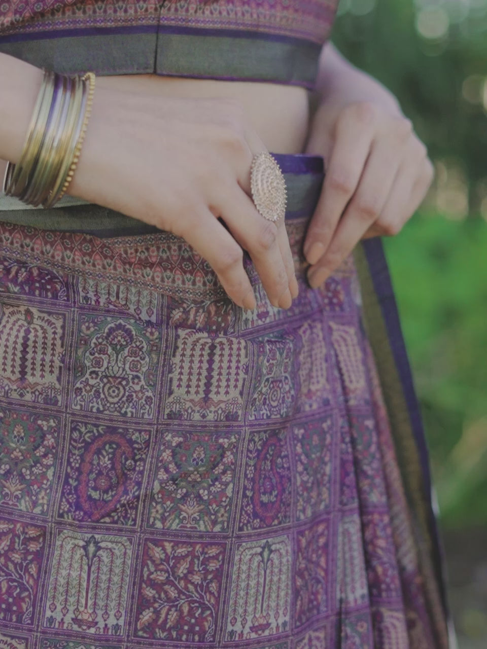 Ready to wear black color ajrak print saree