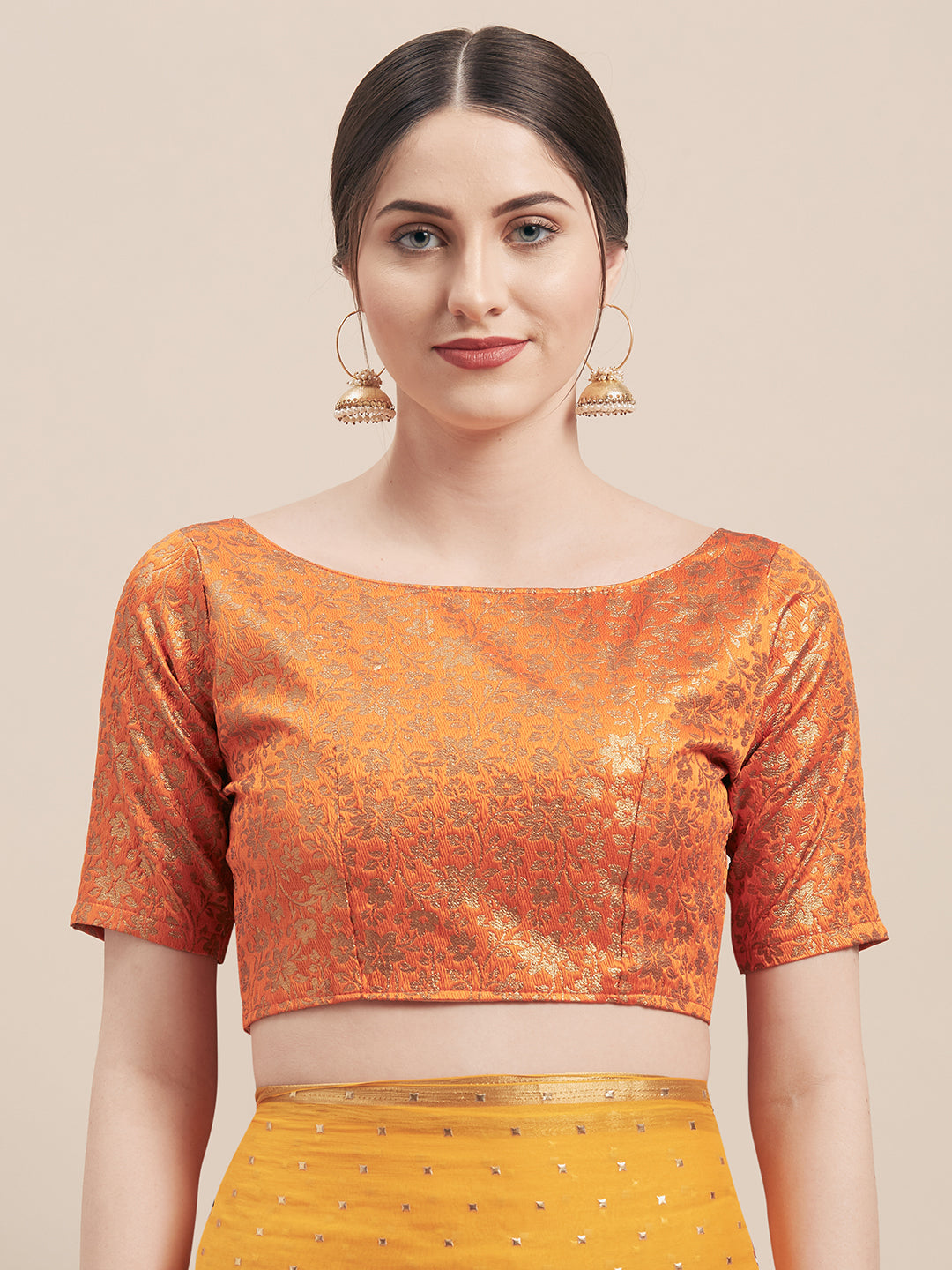 Embellished Bollywood Georgette Saree  (Yellow)